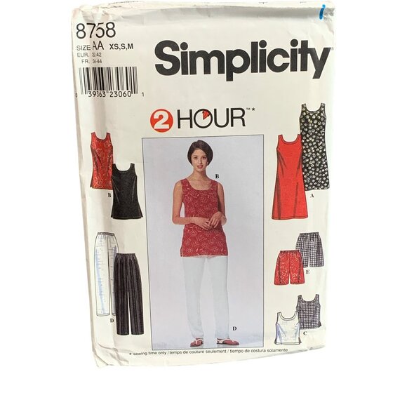 Simplicity 2-Hour Misses Sewing Pattern for Tops & Pants XS/S/M - uncut - Picture 1 of 2